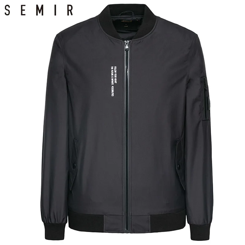 SEMIR куртки мужские тонкие пальто черная одежда 2019 Мужская классическая с длинным