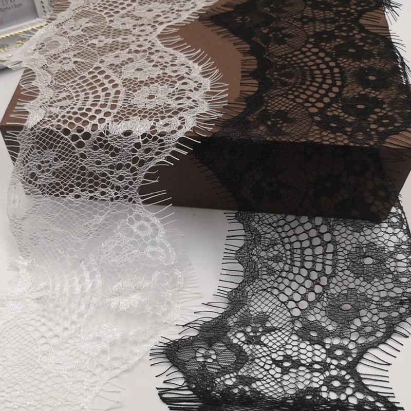 3 метра/Лот черные и белые ресницы кружевная ткань сделай сам декоративные мягкие
