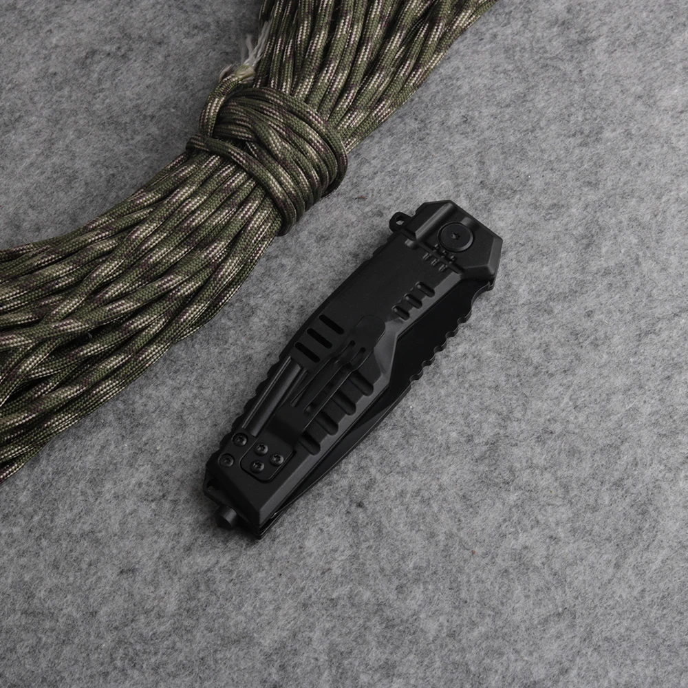 Black Tactical Folding Knife 3CR13MOV Steel Blade Pocket Survival Knives Aluminum Handle Huntting Fishing EDC Tools | Инструменты