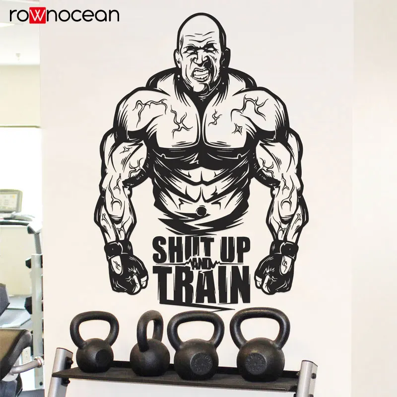 

Gym Motivational Decal Weightlifting Training Vinyl Wall Sticker Bodybuilding Fitness Crossfit Cut Mural 3G34