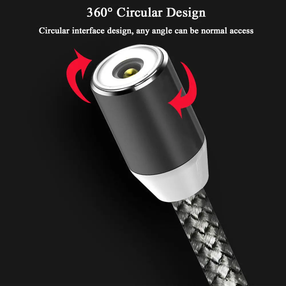 1 м Магнитный зарядный кабель Micro USB для Android магнитное зарядное устройство Type C