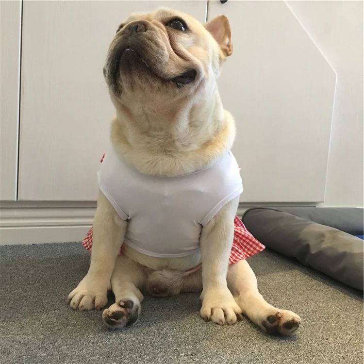 French Bulldog Clothes Summer Dog Dress Pug Clothing Schnauzer Cotton Skirt | Дом и сад
