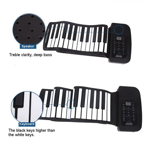 61 клавиша электронная клавиатура MIDI для рояля 128 синтезированных тонов|keyboard