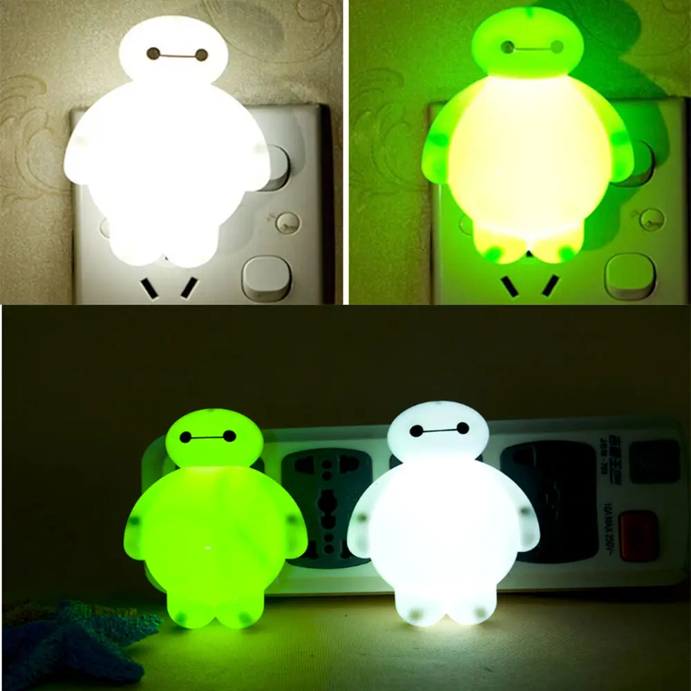Милый детский ночник Baymax светодиодная лампа для сна и спальни вилка подарок
