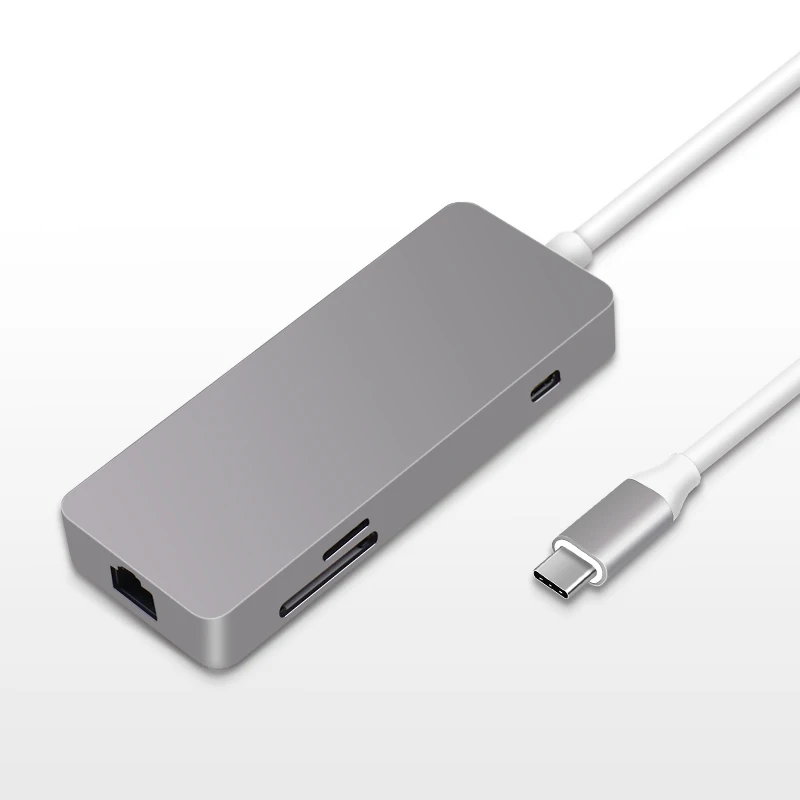 Адаптер Yojock USB 7 в 1 адаптер с питанием от HDMI SD TF для ноутбука MacBook 3 0 Type C|adapter with