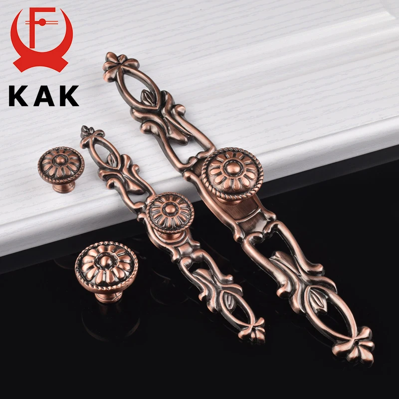 Бронзовые ручки для шкафа KAK кухонные дверной шкаф из сплава цинка Европейский