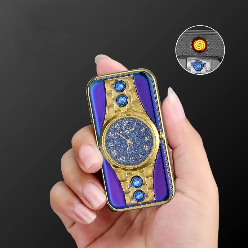 Беспламенная Электронная зажигалка для сигарет Защита от ветра бесшумная USB