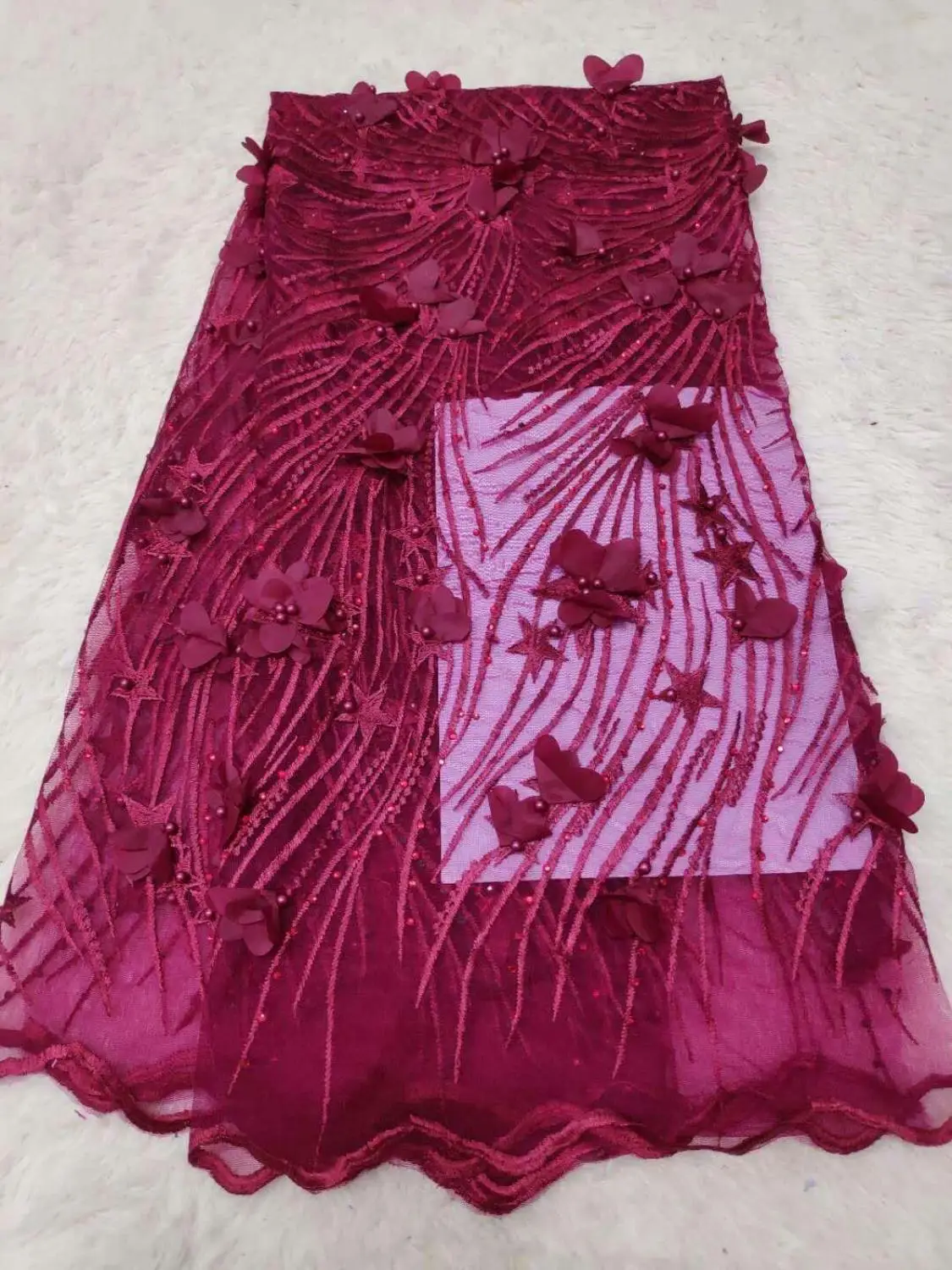 Кружевной Тюль с объемным 3d кружевом кружевной тюль жемчугом французский