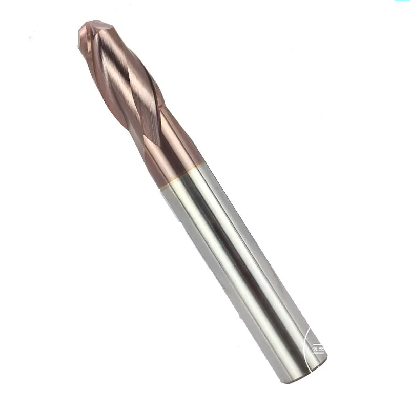 1PCS HRC50 Ball Nose End Mill 2 Edge 4mm 5mm 6mm 8mm 10mm 12mm 16mm 18mm 20mm Tungsten Steel Hard Alloy Coated Milling Cutter |