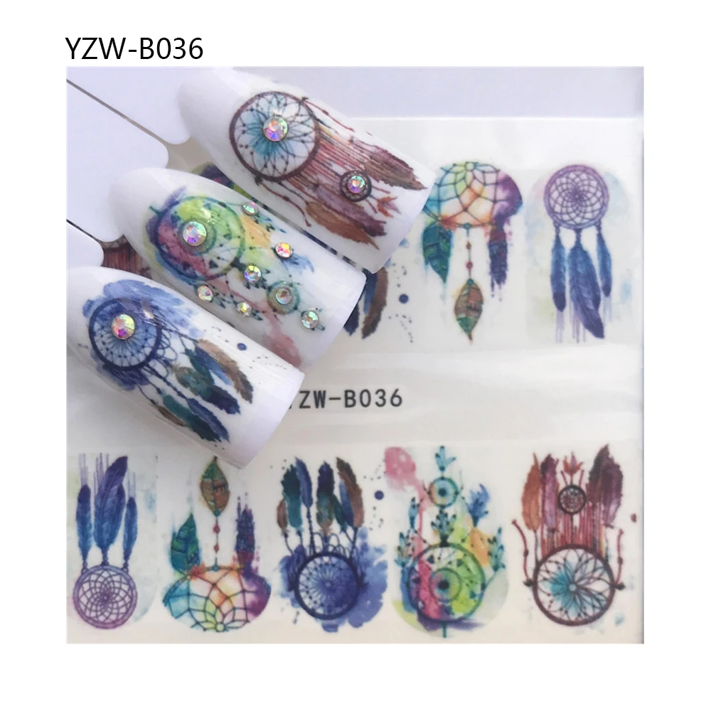 J036372A Новинка, 1 шт., наклейки для ногтей, специальные инструменты для самостоятельного дизайна ногтей, переводные наклейки с водой, смешанные Водные Наклейки для ногтей, инструмент для декора ногтей, Женский инструмент - Цвет: J036372A