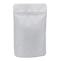 500pcslot matte white pure aluminum foil stand up zipper bag zip lock resealable foil mylar pouch packaging 9 size
