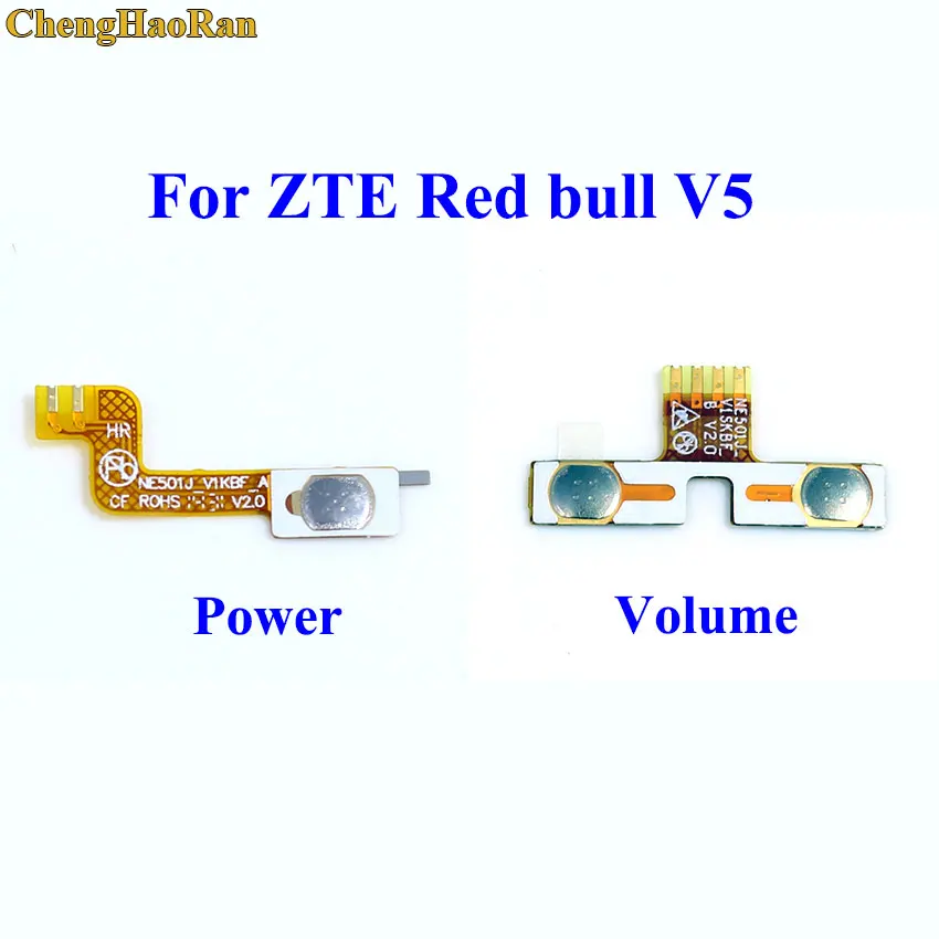 

ChengHaoRan Volume & Power Flex Cable For ZTE Red bull V5 5.0inch U9180 4G N9180 V9180 Power Side key Button Switch Repair