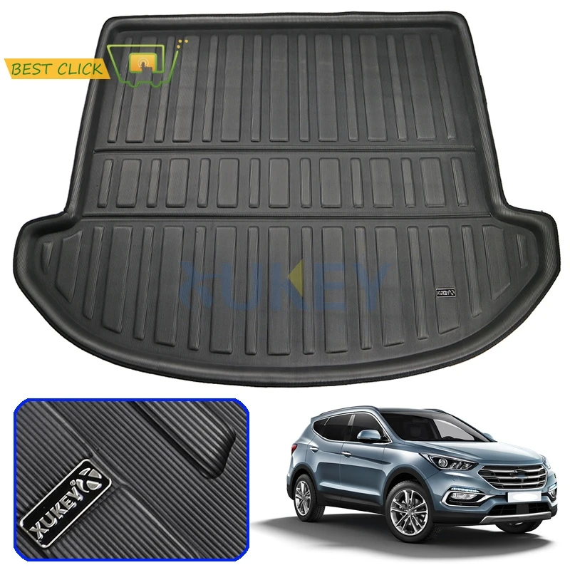 7 местный коврик для багажника Hyundai Santa Fe 2013 2018 2014 2015|cargo mat|mat bootsboot mat |