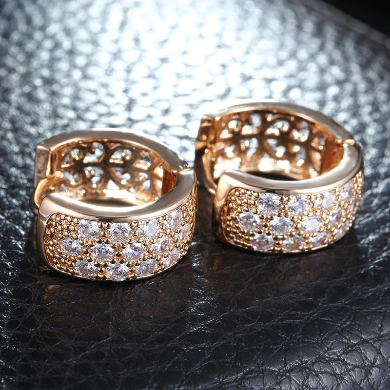 Очаровательные серьги для женщин золотого цвета австрийские кристаллы