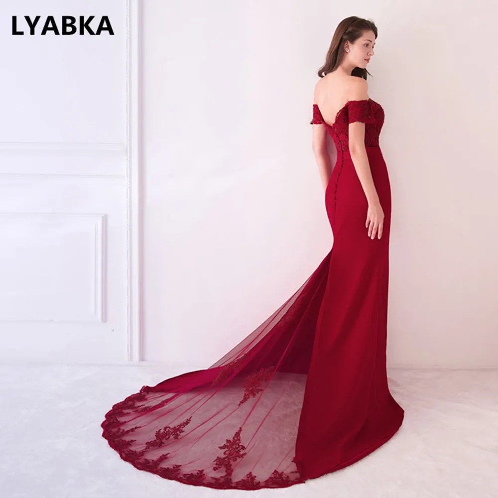 С коротким рукавом, на Выпускной платья Robe De Soiree Бордовое платье для выпускного вечера настоящая фото возлюбленная русалка платье выпускного вечера es Long vestido de festa