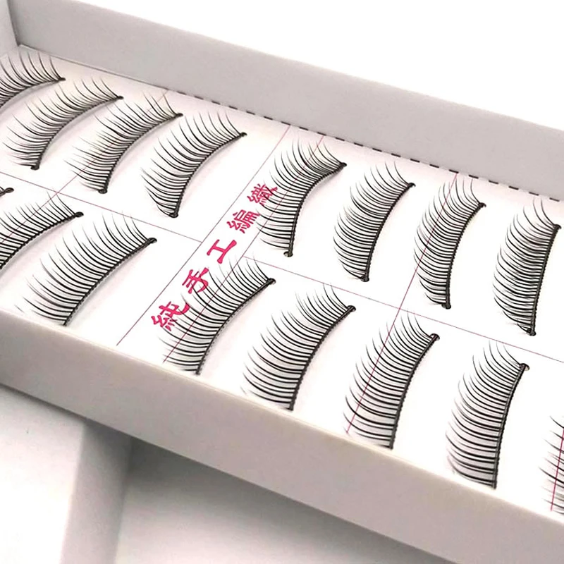 Ресниц 10 пар ручной работы ложные накладные ресницы пучок естественной красоте