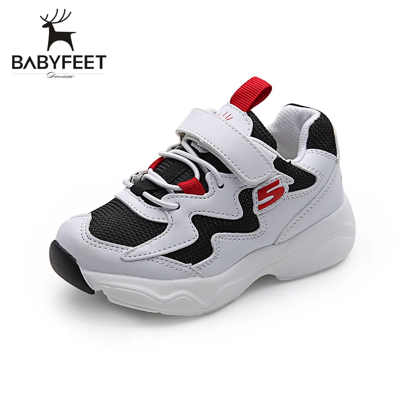 Бренд babyfeet Низкий Топ легкий удобный дышащий детская обувь Детские кроссовки для