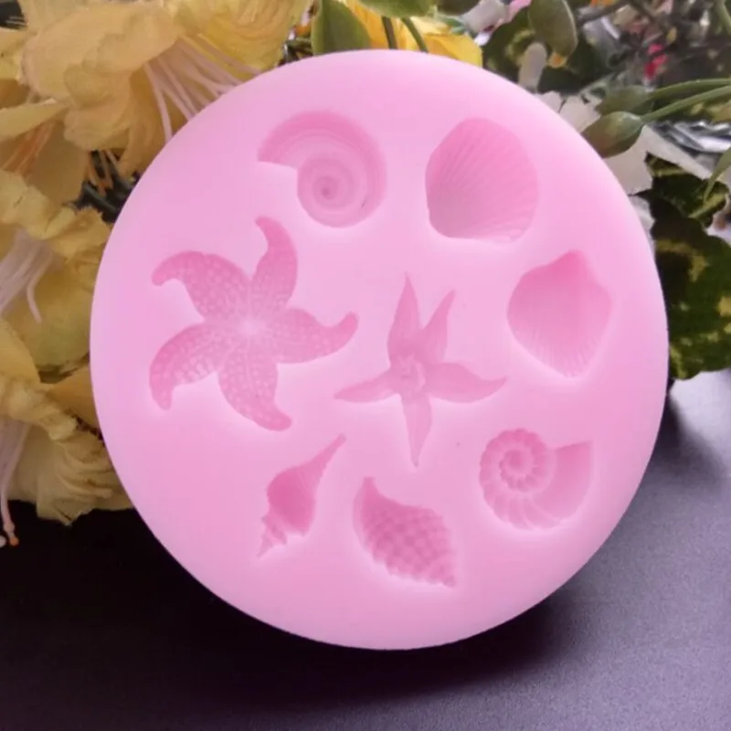 7.1X1.1CM раковины в виде морских ракушек шкала силиконовые формы Diy кухонная
