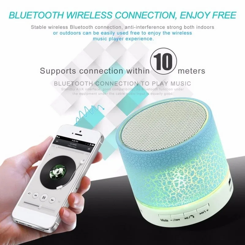 BesMoonsee портативная мини колонка Bluetooth TF USB бесплатная доставка|Портативные