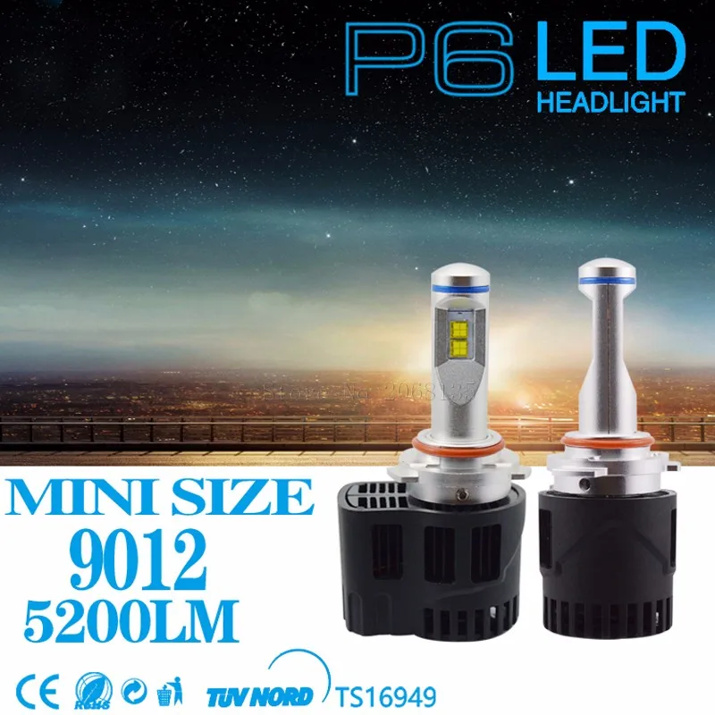 1 комплект 9012 HIR2 110 Вт 10400LM P6 СВЕТОДИОДНЫЙ фонарь LUMI светодиодный MZ 4SMD чип 3000 К 4300 К 5000 К 6000 К CANBUS НЕ щелкающая лампа для вождения 55 Вт