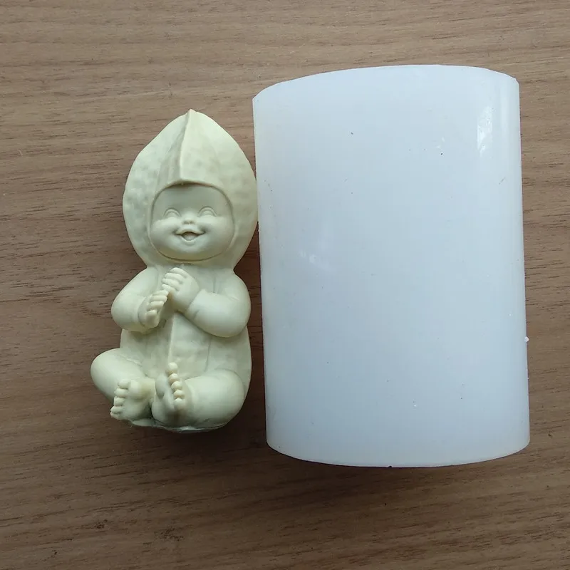 Новое поступление дизайн 3D Детские Силиконовые формы Детский одет шоколадная