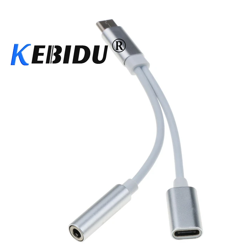 Кабель адаптер Kebidu Type C для наушников 3 5 мм Usb 1 USB папа AUX аудио Женский Разъем