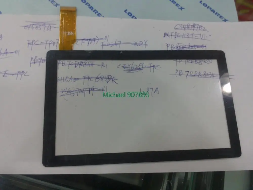 

YDT1087A CT1726A-H YDT152-A1 FHF070030-40 cable 7 inch touch screen panel noting size and color