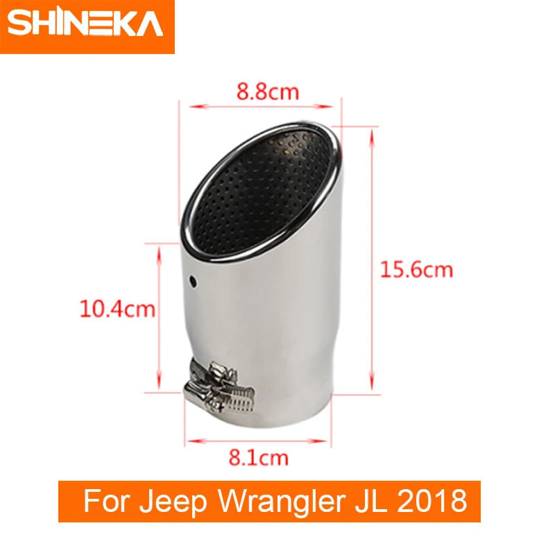 SHINEKA глушители для Jeep Wrangler JL задняя труба хромированная нержавеющая сталь