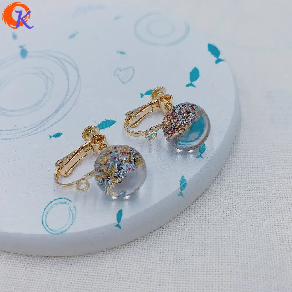 Сердечный дизайн полимерных бусин/ювелирные аксессуары/DIY/блестящий порошок в бусинах/ручная работа/изготовление сережек/ювелирный компонент