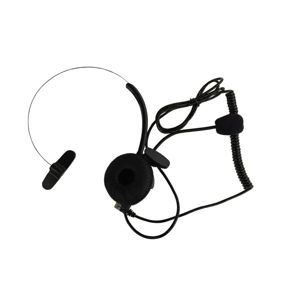 4-контактный RJ11 кристальная головка телефон моноурал гарнитура микрофон