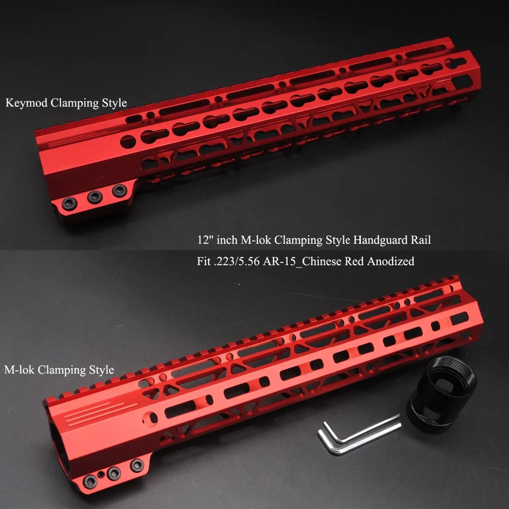 TriRock 12 ''дюймовый Keymod / M lok Handguard рельсовый зажим стиль Picatinny Mount System. 223/5.56 AR 15_Chinese