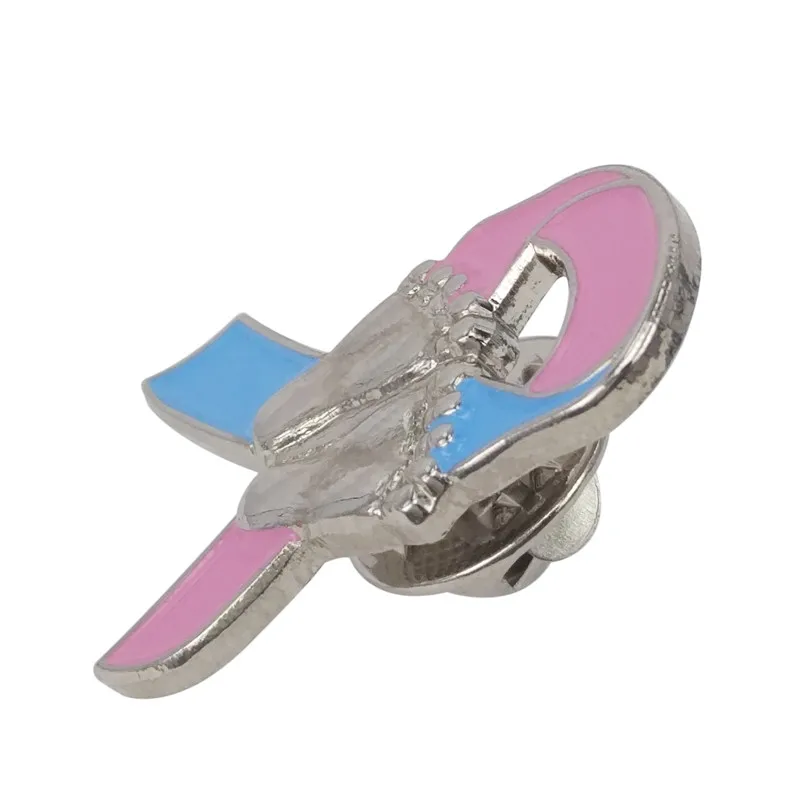 Шпильки на лацкан с розовыми и синими лентами | Украшения аксессуары