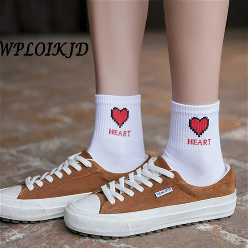 [WPLOIKJD]Harajuku в Корейском стиле с милым сердечком/любовь 5 цветов Творческие носки