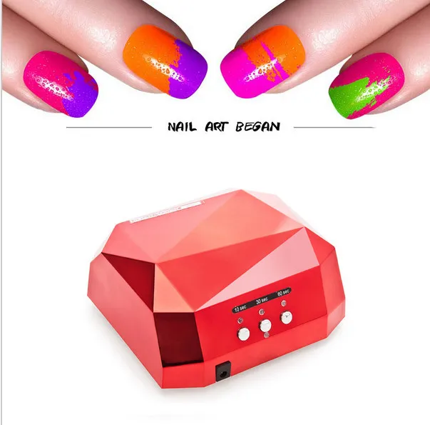 36W LED Lamp Nail Dryer UV Big Diamond Shaped Long Life CCFL Curing for Gel Polish Art Tools | Красота и здоровье