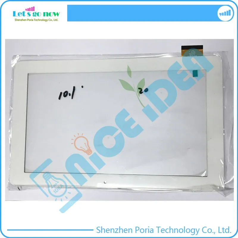 

White 10.10" Touch Screen Digitizer For MB1019S5 HOTATOUCH HC261159B1 FPC V2.0 Front Touch Panel Glass With Track No.