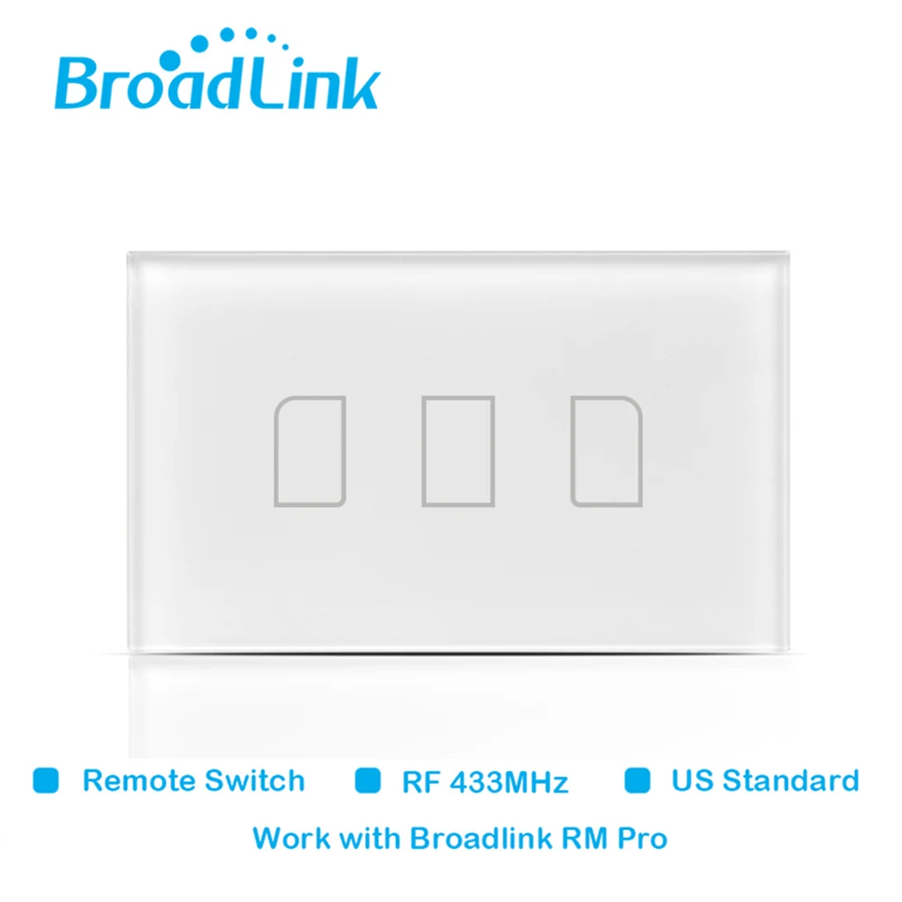 Оригинальный Broadlink TC2 стандарт США RF Сенсорная панель Переключатель 123 Gang RM PRO