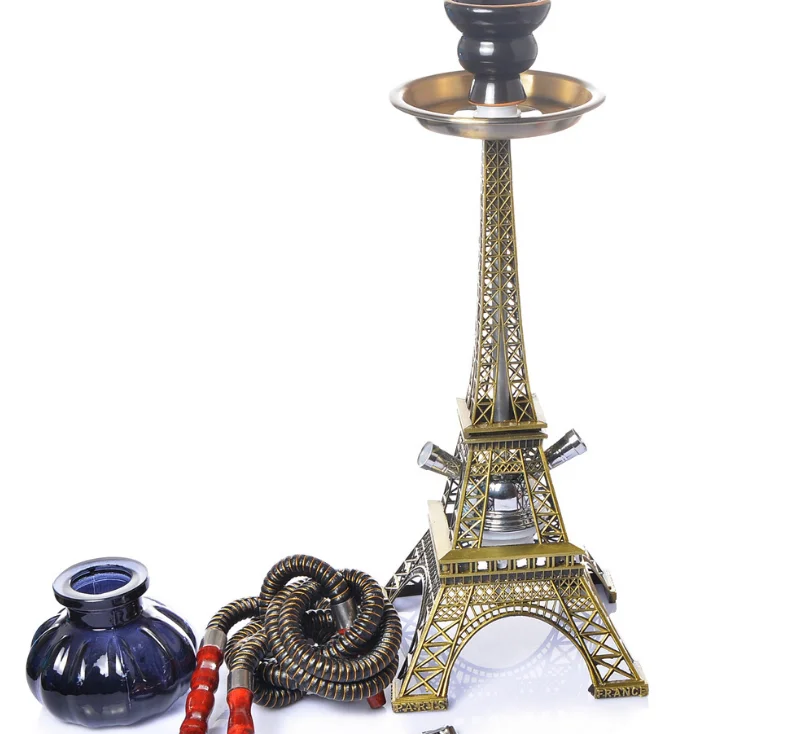 New Arab Creative Eiffel Tower Pipe Shisha Hookah Healthy Smoking Pipe Tobacco Cigarette Smoke Water Pipe Filter LFB264