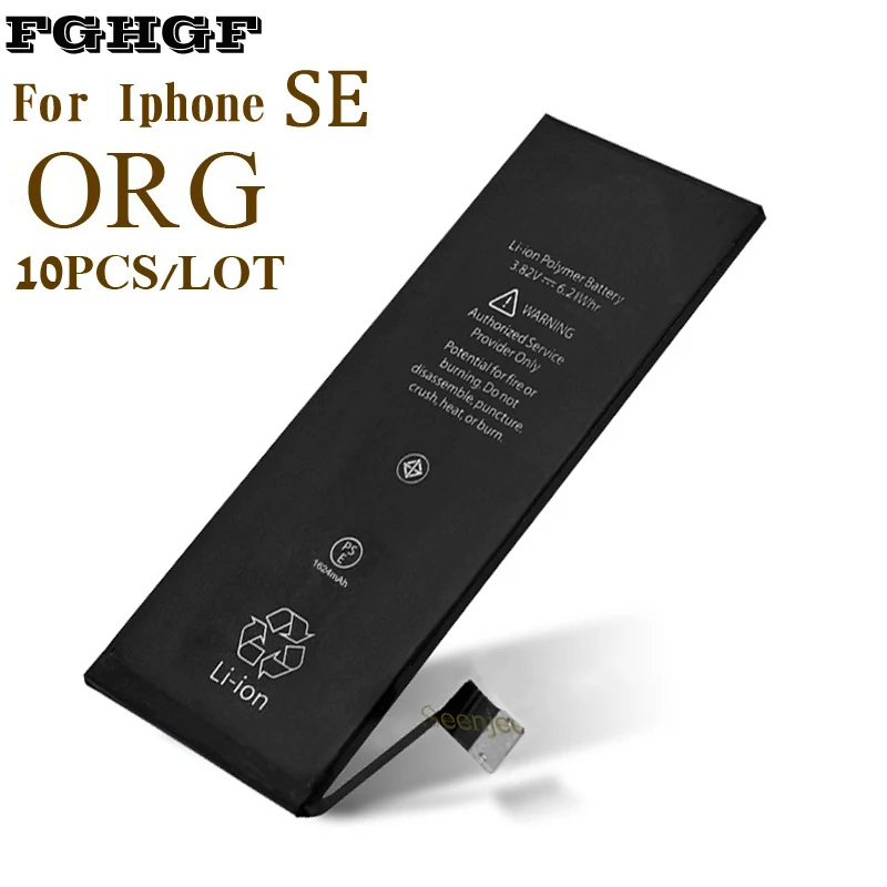FGHGF 10 шт. IC Аккумулятор для сотового телефона Iphone SE 1624 мАч мобильный телефон запасная часть тест 0 цикл OEM