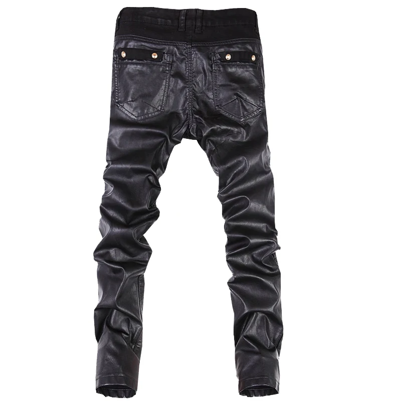 Мужские облегающие кожаные брюки размеры 28 36|trousers kids|trouser racktrouser clips |