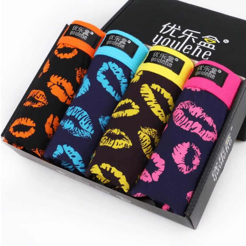 Мужское нижнее белье модные боксеры из дышащего модала с принтом | Мужская одежда