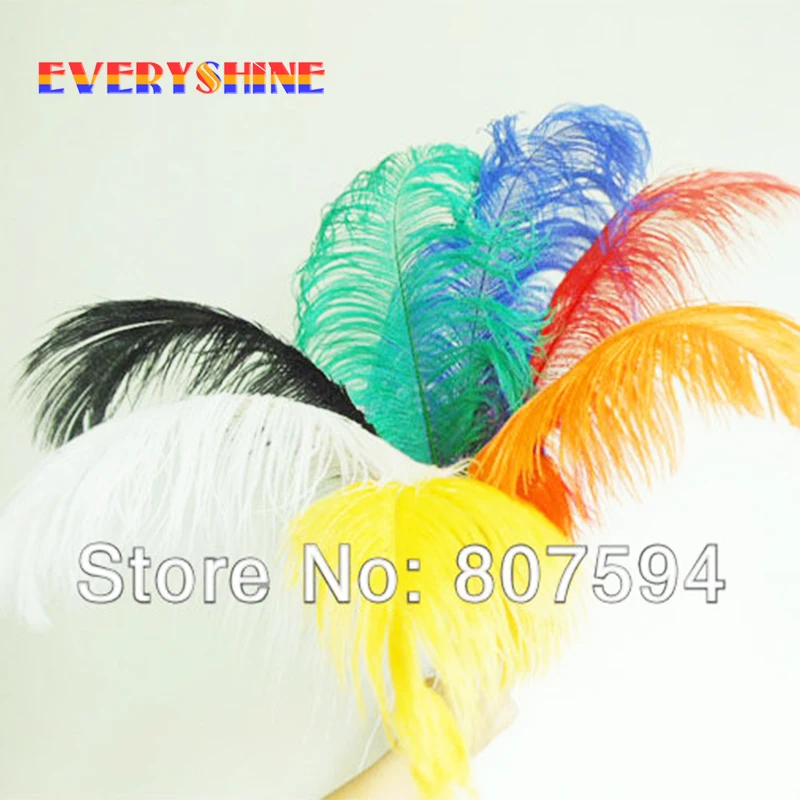 Colorful Long 50 - 55cm Big Ostrich Feathers Plume for DIY Craft Wedding Party Centerpieces Home Decoration 12pcs/lot IF61 | Дом и сад
