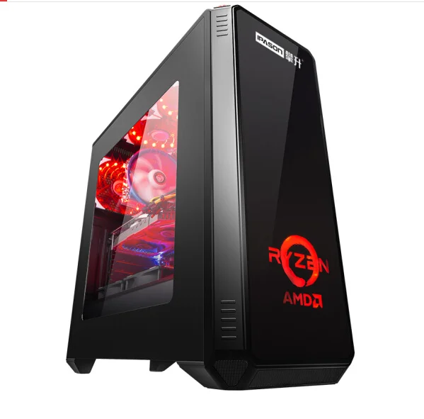 Игровой компьютер PC IPASON 8-ядерный AMD R7 2700/GTX1660 6G/B450M/DDR4 8G 240G M.2 SSD/8G PUBG игровой Настольный/сборочный игровой ПК