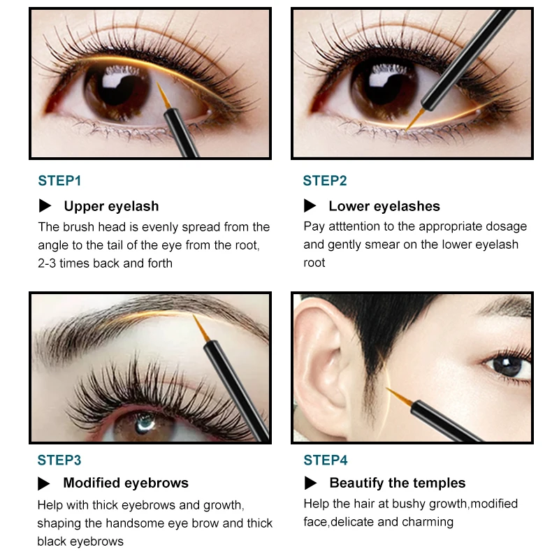 Feg Eyelash Enhancer 100% Original Liquid Eye Lash Growth Treatment Serum Natural Herbal Medicine Mascara Lengthening Longer | Красота и