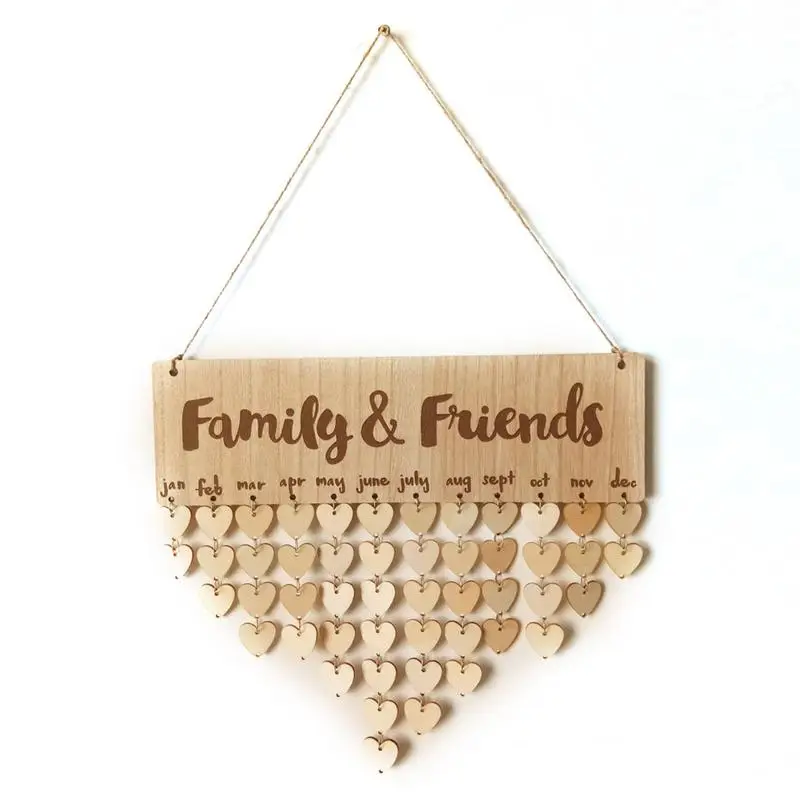 Сделай Сам Семья Друзья День рождения Юбилей календарь доска для планирования