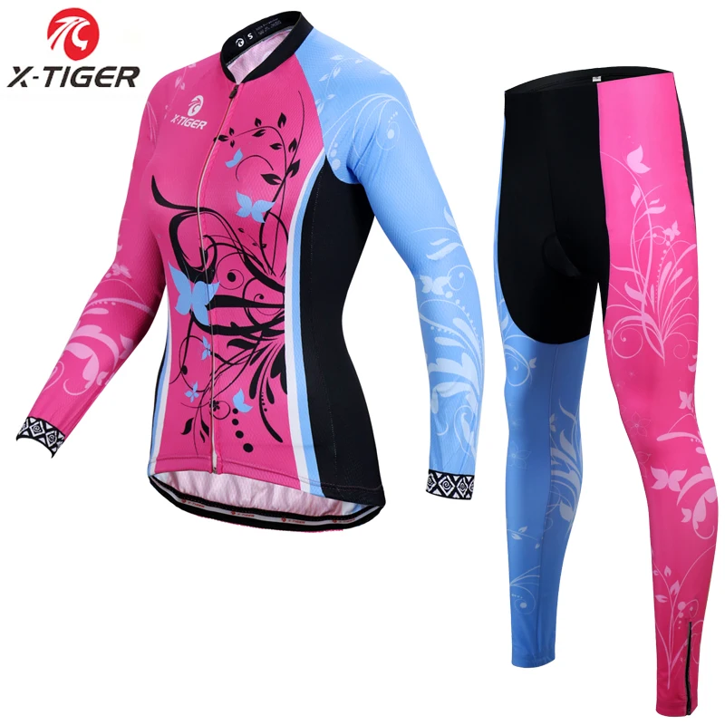 Normal Cycling Set X-Tiger Pro велосипедная одежда анти-УФ MTB Одежда для велоспорта Одежда для велогонок удобный Велоспорт Джерси Набор для женщин - Цвет: Normal Cycling Set