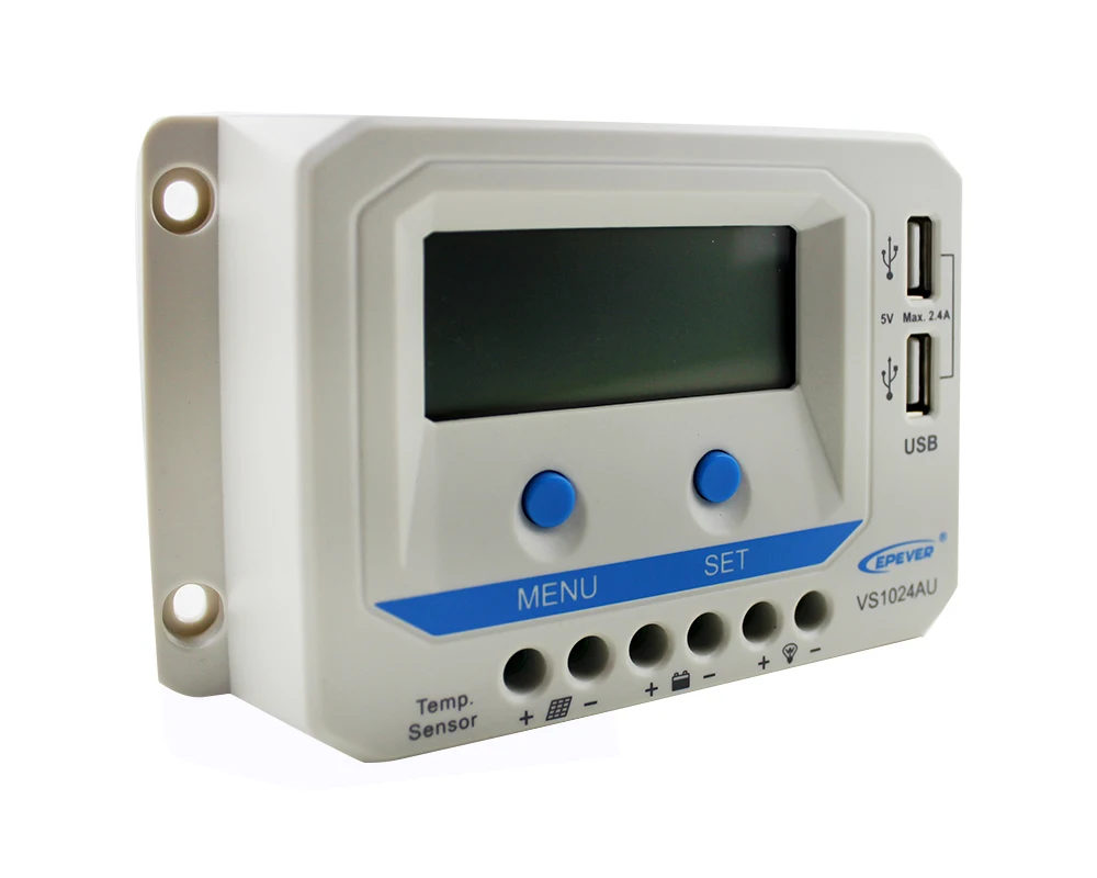 VS1024AU 10A 12В/24В ШИМ Солнечный контроллер с ЖК дисплеем 5VDC USB выход для солнечной
