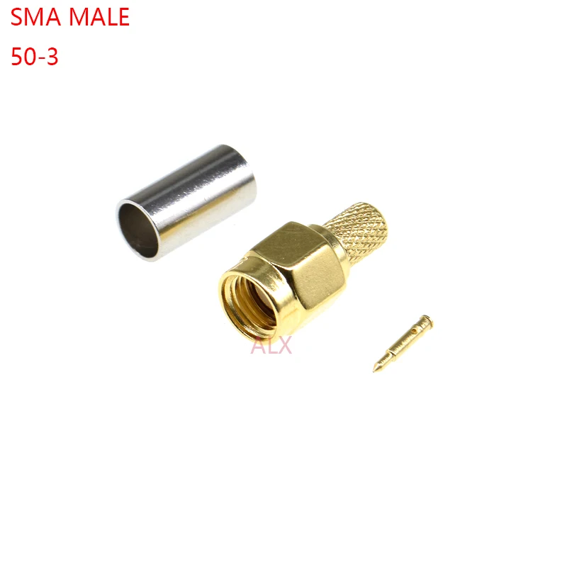 Штекерный разъем SMA типа папа 10 шт. для RG58 LMR195 RG-400 50-3 кабель радиочастотный