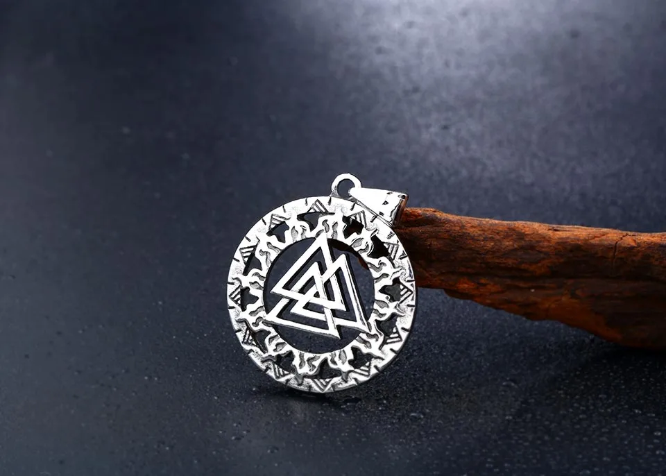 Beier lavic Norway Valknut языческий амулет кулон для мужчин ожерелье скандинавский Викинг ювелирные изделия символ Одина норвежский викинг воин