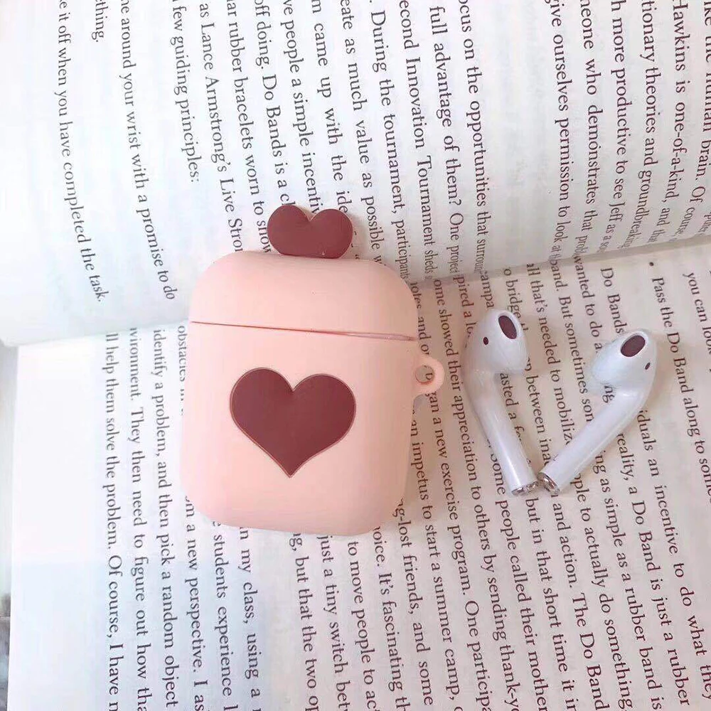 3D милый Дисней Розовый любовь для airpods силиконовый защитный чехол apple