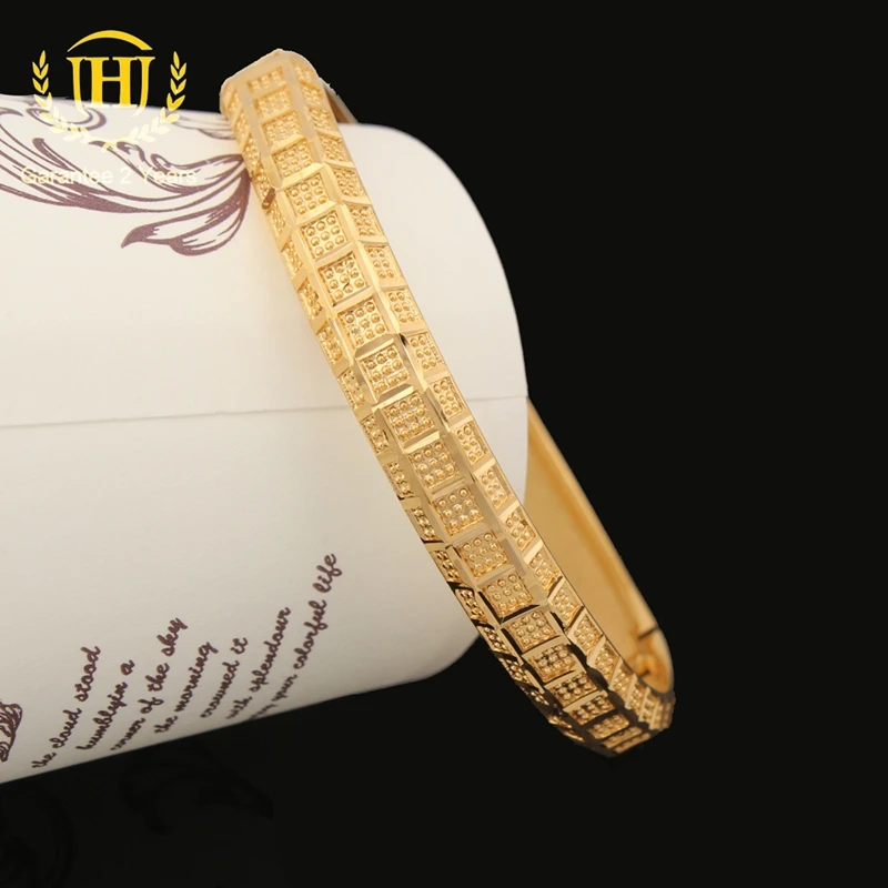 JH Модные золотые Цвет индийский кольцеобразный Браслет Геометрическая сетка